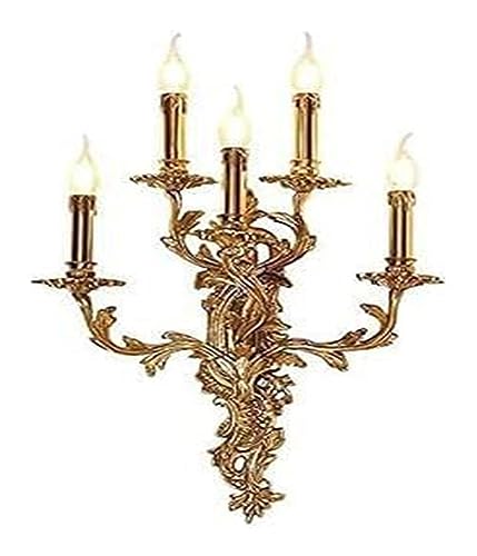 Aplique de pared moderno , Apliques de pared Decoración de pasillo interior Lámpara de pared de cobre Aplique europeo Candelabro Luces de pared Accesorio Salón Comedor Pasillo Iluminación decorativa (