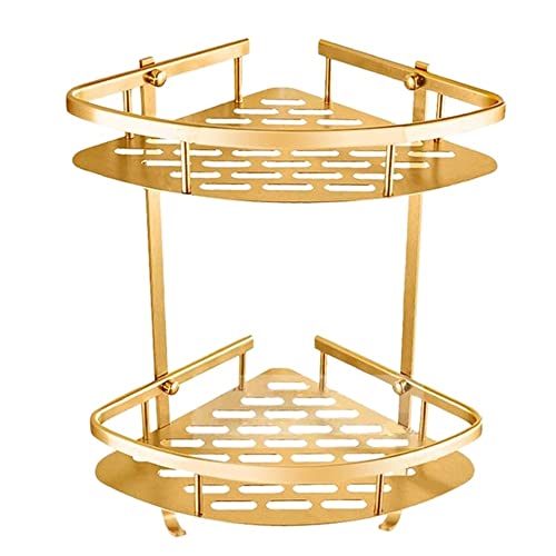 Étagère d'angle douche or sans perçage pour rangement mural