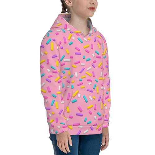 Pink Donut Kids Pullover Hoodies Boys Sweatshirts Girls Athletic Clothes with Pocket3