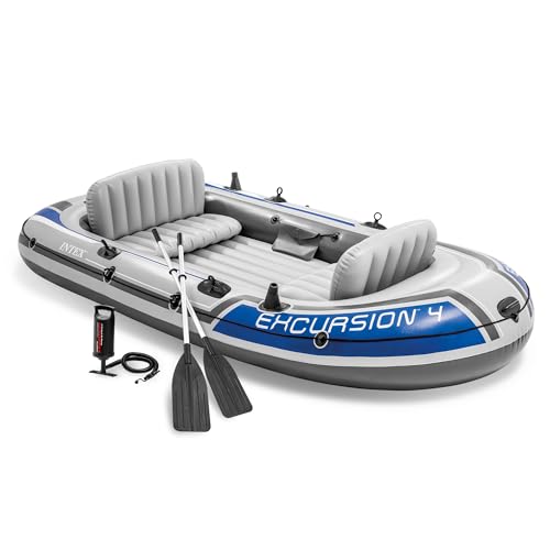 INTEX 68324EP Excursion 4 Inflatable Boat Set...