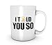 Produktbild I Told You So Bitcoin Cryptocurrency Blockchain Crypto Btc Keramik Tasse Kaffee Tee Becher Mug