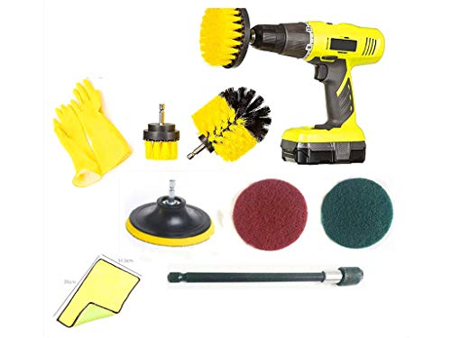 Juego De 9 Brochas Para Taladro Con Extensor De Guantes De Limpieza Para El Hogar, Cepillo De Limpieza De Textil, Para Suelo, Bañera, Ducha, Esq Juego De 9 Brochas Para Taladro Con Extensor De Guantes De Limpieza Para El Hogar, Cepillo De Limpieza De Textil, Para Suelo, Bañera, Ducha, Esq
