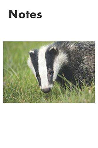 Badger Notebook 120 Lined Pages 6x9 Inches Wildlife Nature Tracking Planning Journal