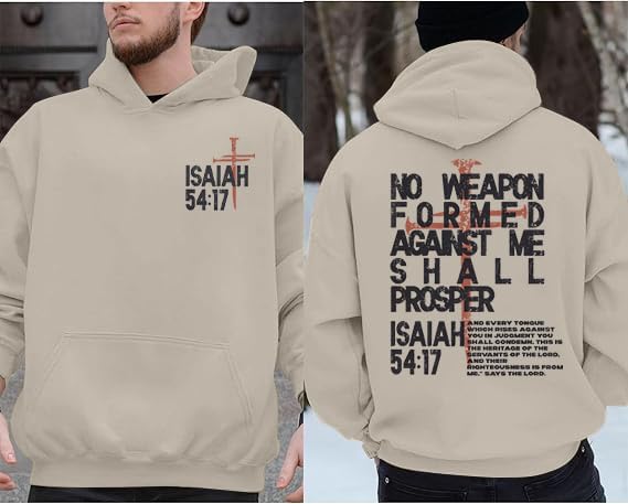 Christian Hoodies for Men Jesus Religious Faith Tops image 3