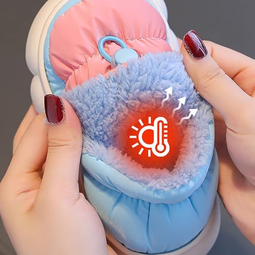 Girls Boys Snow Boots Slip Resistant Outdoor Warm Ankle Winter Shoes Toddler/Little Kid Cloud Bottom Non Slip Shoes4