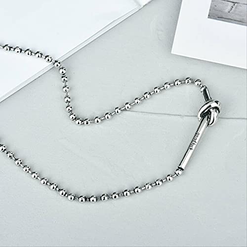 Collier en argent 925 véritable avec pendentif cercle chic
