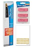 Paper Mate Kit Pink Pearl Erasers (70502), Mirado Black Warrior Pencils HB #2, Bundle with Emoji Notepad, Supplies for Office, Home and School Use