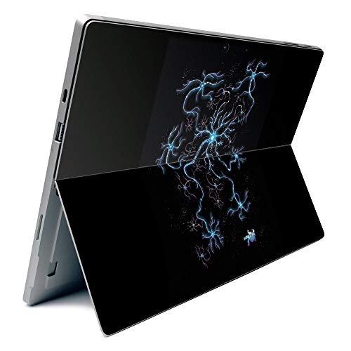 Image of MightySkins Carbon Fiber Skin for Microsoft Surface Pro 7 - Neuron Galaxy | Textured Carbon Fiber Finish | Easy to Apply, Remove, and Change Styles | Made in The USA (CF-MISURPR7-Neuron Galaxy)