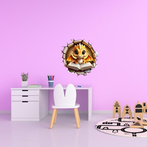 Vinilo Decorativo 3D Dragón Bebé Naranja de 12 Pulgadas miniatura 2