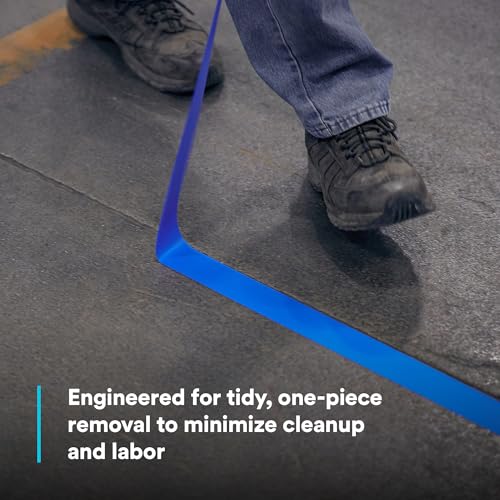 Image of 3M Vinyl Tape 471, 48 in x 36 yd, Blue, 1 Roll Untrimmed, Blue Floor Tape, Paint Alternative for Floor Marking, Social Distancing, Color Coding, Safety Marking