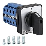 Baomain Rotary Cam Changeover Switch SZW26-20/0-4.4 660V 20A 5 Positions 16 Terminals Control Switch