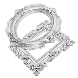 POPETPOP Vintage Kleiner Bilderrahmen Barock 2 Stück Kleine Rahmen für Fotogeschäfte und Heimdeko