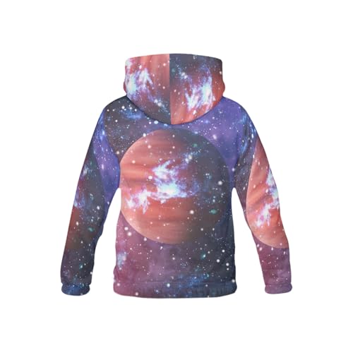Planets in Space Galaxy Long-sleeve All Over Print Athletic Hoodies Pullover Sweatshirt2