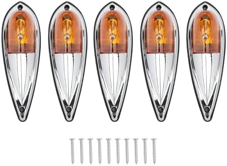 Estink Amber Teardrop Cab Roof Lights Weatherproof 24V 5 Pack
