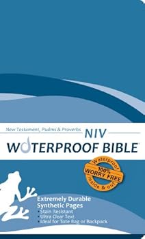 Paperback Waterproof Durable New Testament with Psalms and Proverbs-NIV(2011)-Blue Book