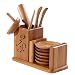 Techson Bamboo Tea Tool Set, Chinese Gongfu Tea Ceremony Accessories, (Spoon, Needle, Scoop, Clip, Tray, Utensils Set)
