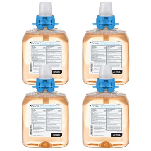 Provon Foaming Antimicrobial Handwash Moisturizers Light Fruit Fragrance 1250 mL Refill for FMX-12 Push-Style Dispenser Pack of 4