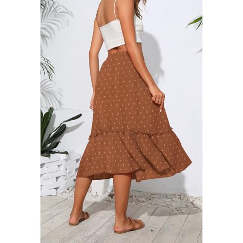 Image of Witsmile High Waist Tiered Skirts for Women Flowy Skirts for Women Long Length with Pockets 2026 Fashion Trendy