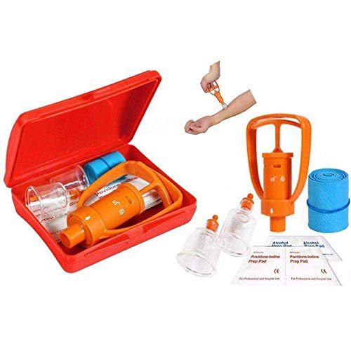 Produktfoto von XYLUCKY Snake Bite Kit, Bienenstich Kit, Notfall Erste Hilfe Zubehör, Venom Extractor Saugpumpe, Biss Und Sting Erste&hellip;