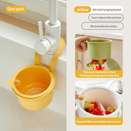 TQUXNGA Panier de vidange Moderne monté sur évier pour Le, Yellow – vue 9