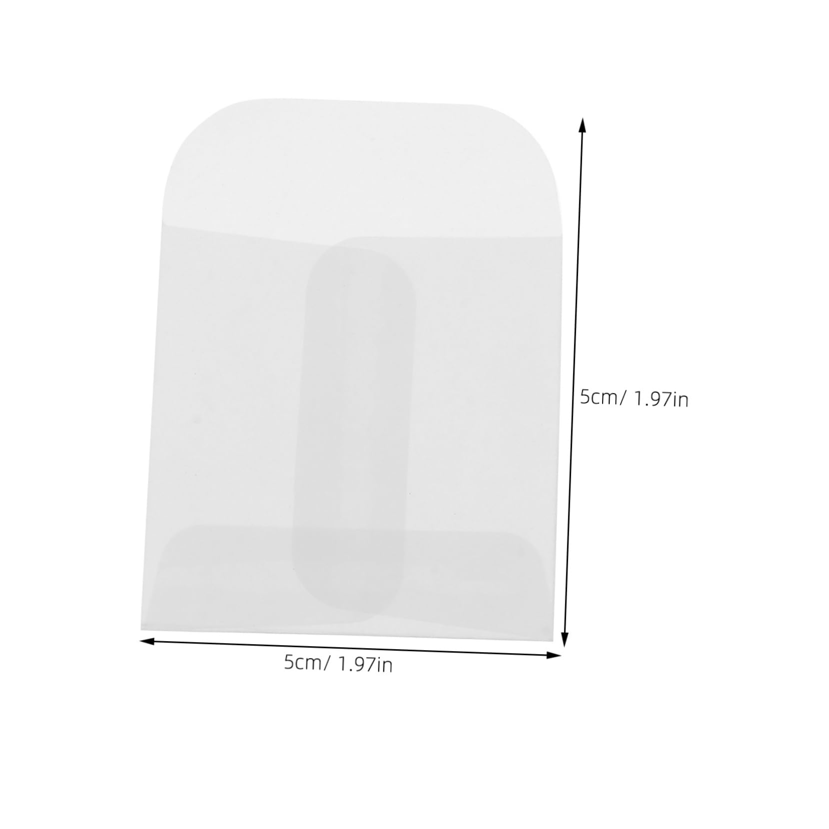 TEHAUX Mini Enveloppes Transparentes 3x5 cm 50 Pièces Pochettes Pour Bijoux Étiquettes Cartes De Visite