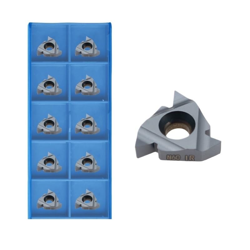 AYLFGSMG 10pcs 22 IR N 55 N 60 22IR N55 N60 BBM18 CNC Lathe Threading Turning Tools Carbide Inserts for Steel and Stainless Steel(22IR N60 BBM18)