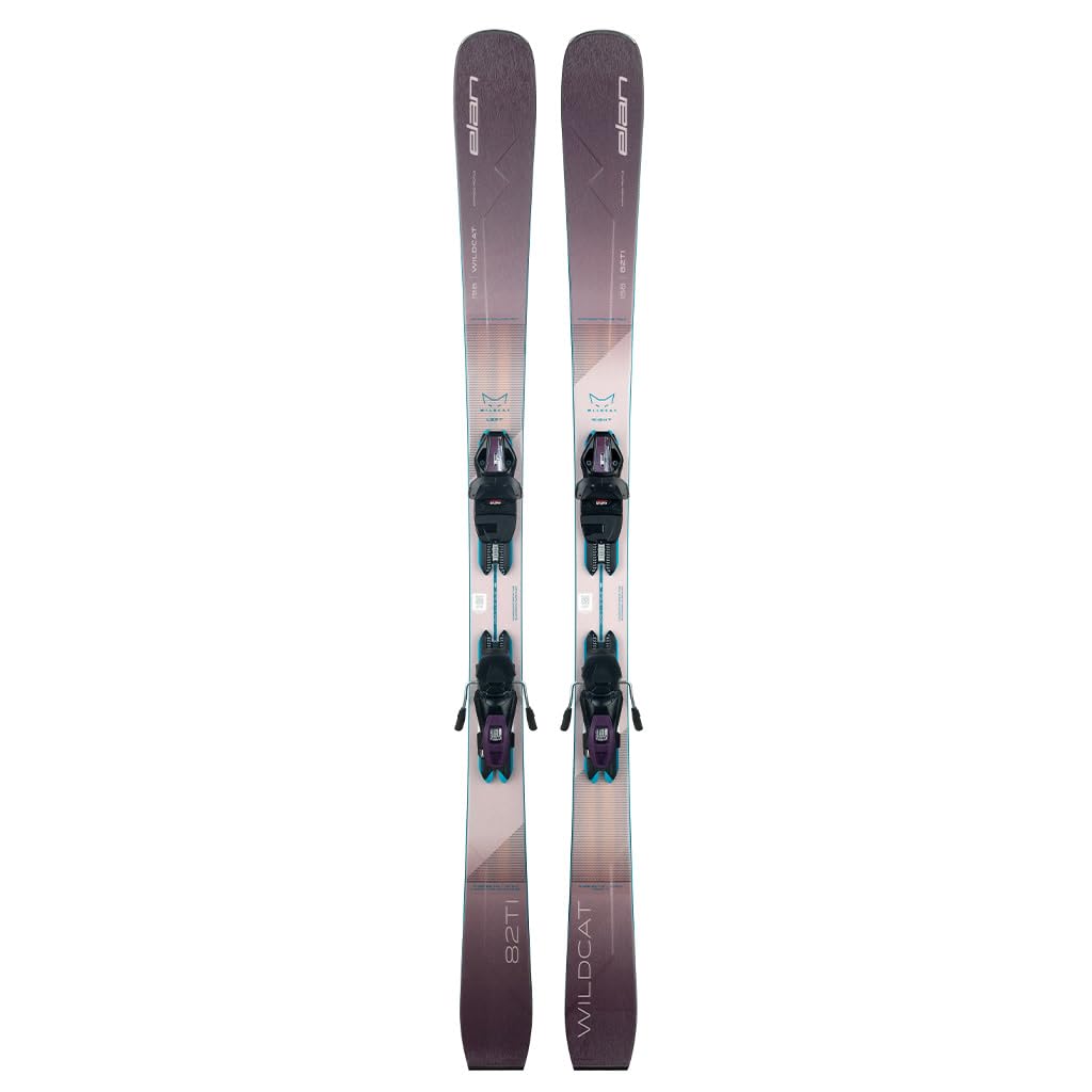 Elan Women's Wildcat 82 TI PS Skis w/ELW 9.0 GW Shift Black/Purple Bindings 2025 158