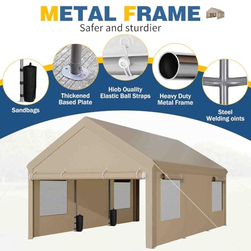 JAMFLY 12x20 ft Carport
