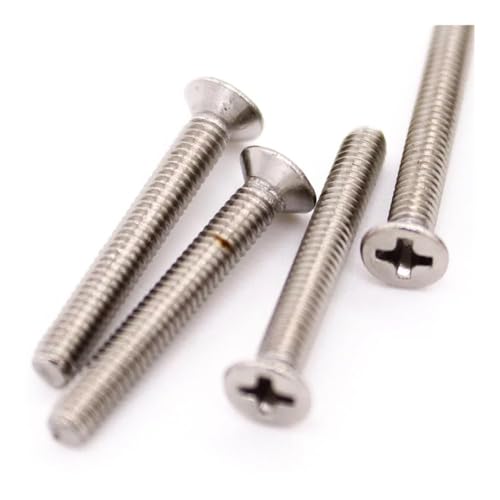 金属ネジ 10Pcs #8-32 Oarse Thread 304 Stainless Steel Cross Cross Flat Countersunk Head Screw Bolt(1")