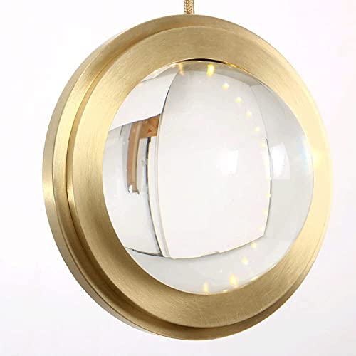Lampe suspendue rétro HJLJKG extérieure allée balcon LED dorée - 7