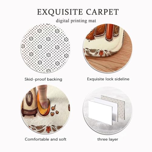 Tapis de cuisine rustiques citrouilles lavables grand confort pour buanderie et entrée