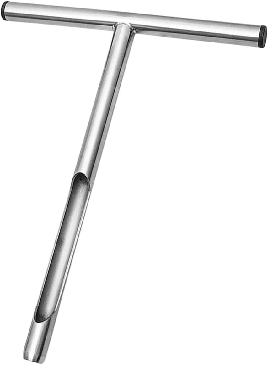 Stainless Steel Soil Sample Probe T-Handle 21-Inch Metal Soil Sampler Tool for Lawn and Garden and Sampling