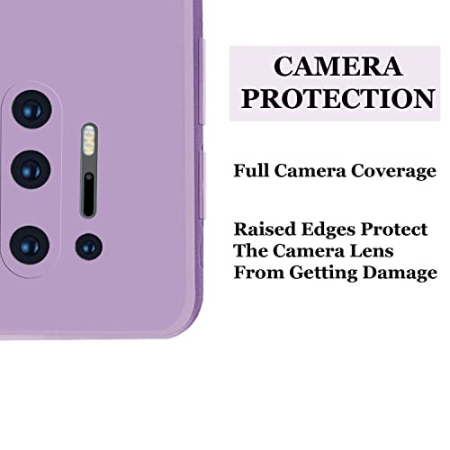 Image of A rtistque Liquid TPU Silicone Matte Shockproof Flexible with Camera Protection Soft Back Cover Case for OnePlus 8 Pro - Purple