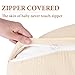 Pro Goleem Muslin Nursing Pillow Cover, 100% Cotton Soft Breathable Feeding Pillow Slipcover for Breastfeeding Moms, Fits Standard Infant Nursing Pillow, for Boys and Girls, 2 Pack (Brown＆Beige)