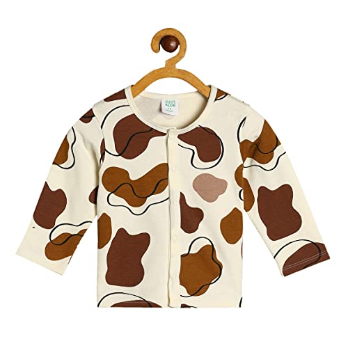 Image of miniklub Baby Round Neck Full Sleeve Knitted Cotton Front Open Vest, Pack of 3 (Multi Color)