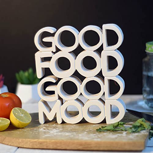 NUKKAD-TALES-Engineered-Wood-Good-Food-Good-Mood-White-Quirky-Showpiece-Items-For-Living-Room-Decorative-Items-For-Book-Shelf-Gift-Items-Gift-For-Chef-Gift-For-Foodies-6-X-660-Inch-Fantasy