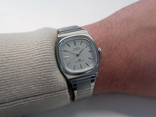 Image of Timex Automatic 1983 E Line Reissue 34mm Stainless Steel Expansion Band Watch