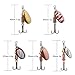10pcs Fishing Lure Spinnerbait, Bass Trout Salmon Hard Metal Spinner Baits Kit with Tackle Boxes