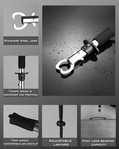 Image of Fishing Tool Kit - Fishing Pliers, Hook Remover, Fish Gripper，Fish Scale, Fish Knife, Saltwater Fishing Gear with Sharpeners, Best Gifts for Men