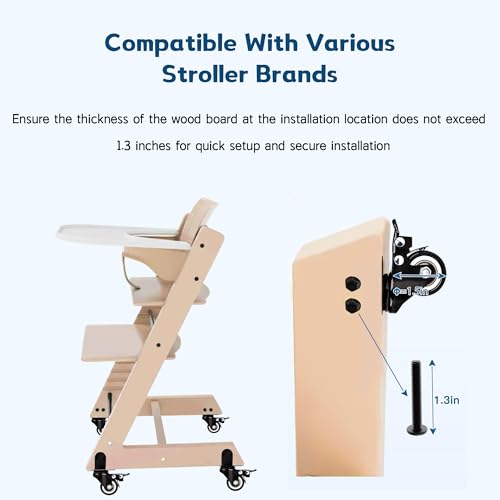 Image of 360 Rotating Wheel Accessories with Safety Locks Fit for Stokke Tripp Trapp High Chair - Enhance Mobility and Convenience for Your High Chair