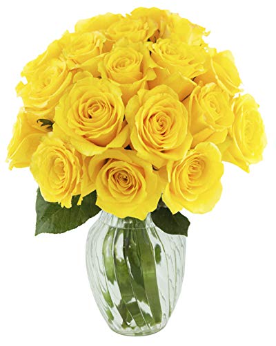 KaBloom-18 Yellow Rose Bouquet, Flowers for Valentine, Mother's Day