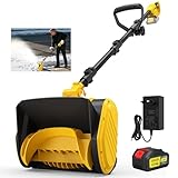 SXGSXG Fraise À Neige Batterie,Pelle À Neige Électrique,20V Largeur Utile 28 cm, Hauteu...