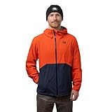 Outdoor Research Men's Stratoburst Stretch Rain Jacket, Spice/Dark Navy, M
