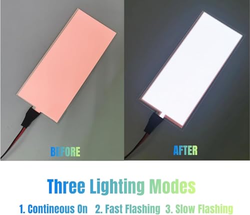 Image of Electroluminescent EL Panel Light, DIY EL Light Cuttable Paper for Decoration /Cosplay /Funny Birthday Parties /Horror Theme Parties /Pumpkinhead (1, Beige)