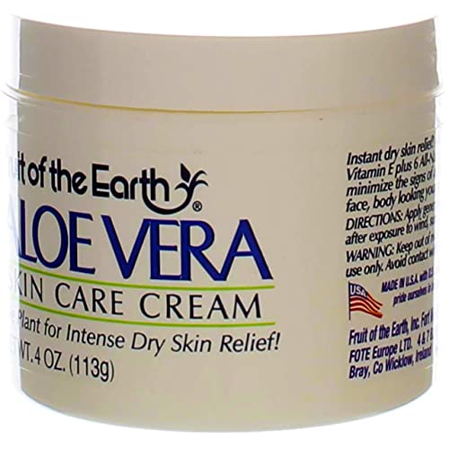 Fruit of the Earth Aloe Vera Skin Care Cream 4 Ounce Cream