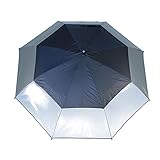 Masters Golf - TourDri GR 32 Inch UV Umbrella Storm Grey/Jet Black & 3 Clear Half Panels - Image 1