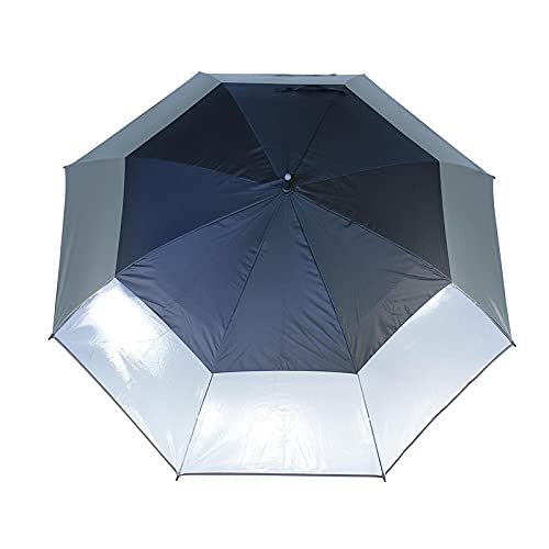 Masters Golf - TourDri GR 32 Inch UV Umbrella Storm Grey/Jet Black & 3 Clear Half Panels