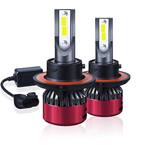 Kairiyard 55W 9000LM Phare Led H13 6000K Auto Lampe LED Feux Conversion Ampoule 9008 Antibrouillard HI LO Beam DC 9-24V Aluminium Alliage Super Performance Dissipation de Chaleur Conduite en Sécurité Cover