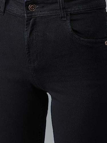 Image of Dolce Crudo Women's Skinny Fit High Rise Cropped Length Stretchable Denim Jeans