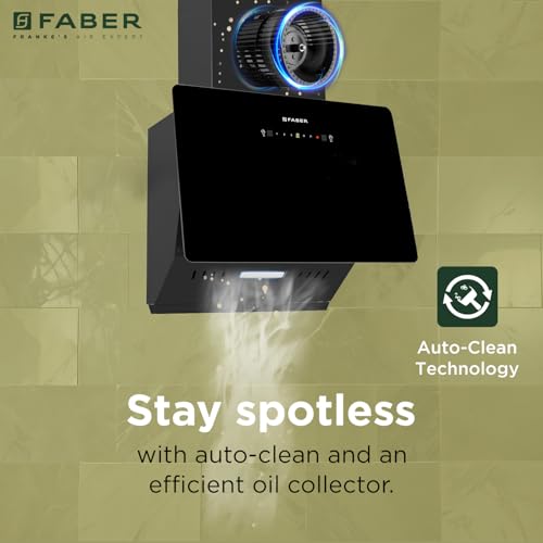 Faber Hood Trendy 60cm 1500 m³/hr BLDC Autoclean Slant Shape Chimney | Built In Oil Collector | Touch & Gesture Control | 12Yr Motor,2Yr... - Image 5